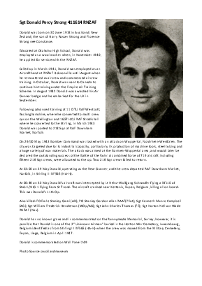 A preview of a PDF biography for Strong, Donald Percy